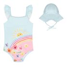 Baby Girls Rainbow Swimsuit Set, 1, hi-res