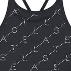 Girls Black Logo Top, 1, hi-res
