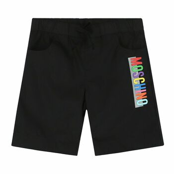 Boys Black Logo Shorts