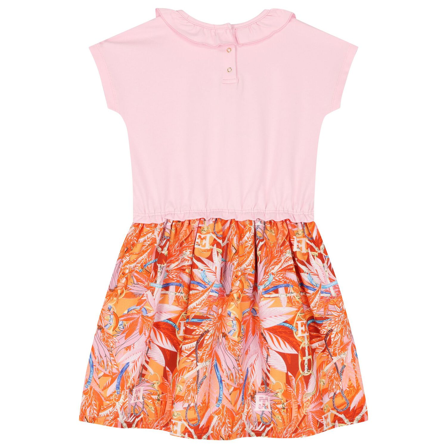Girls Pink & Orange Logo Dress, 2, hi-res image number null