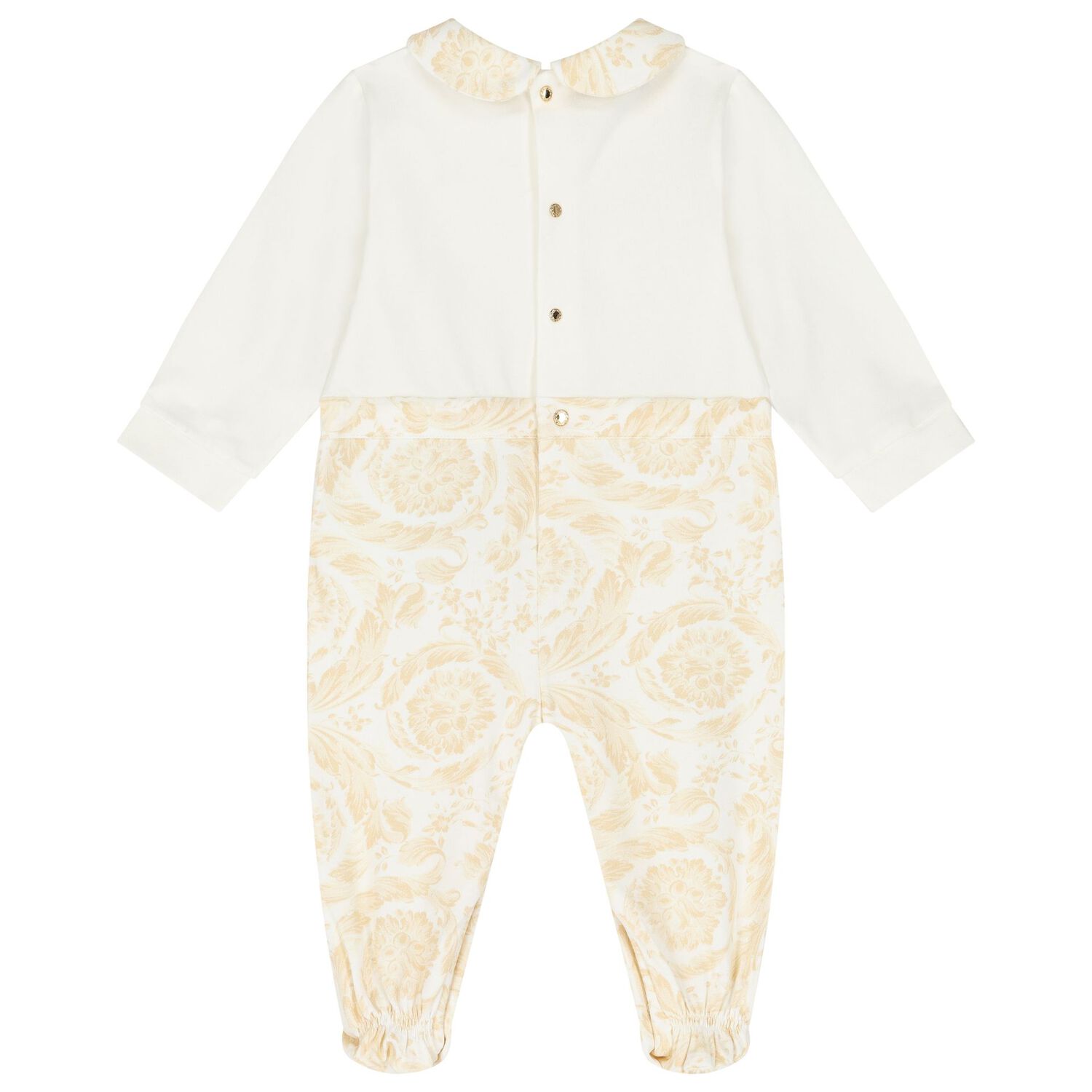 Ivory & Beige Barocco Babygrow, 1, hi-res image number null