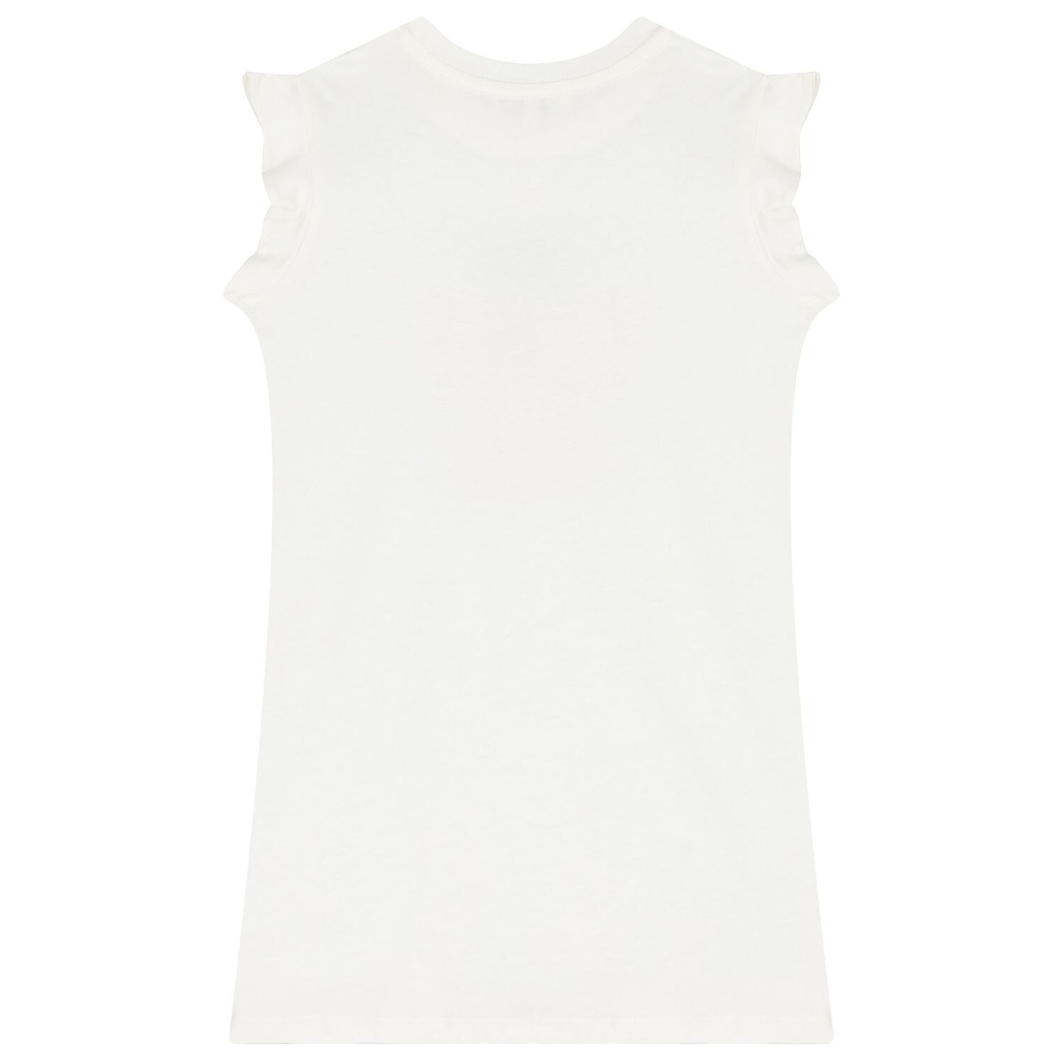 Girls White Logo Dress, 1, hi-res