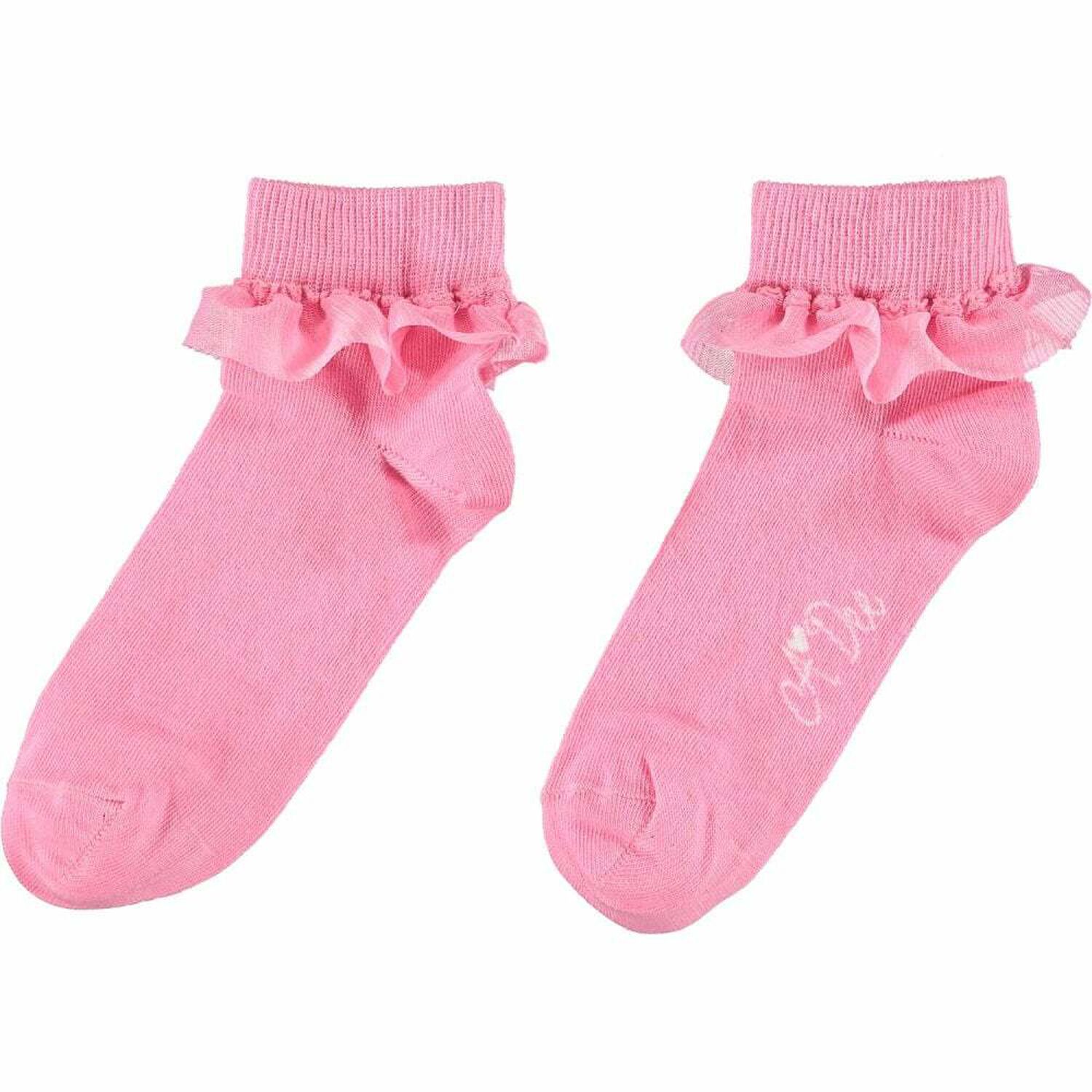 Girls Pink Logo Socks, 1, hi-res