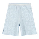 Boys Blue FF Logo Shorts, 1, hi-res