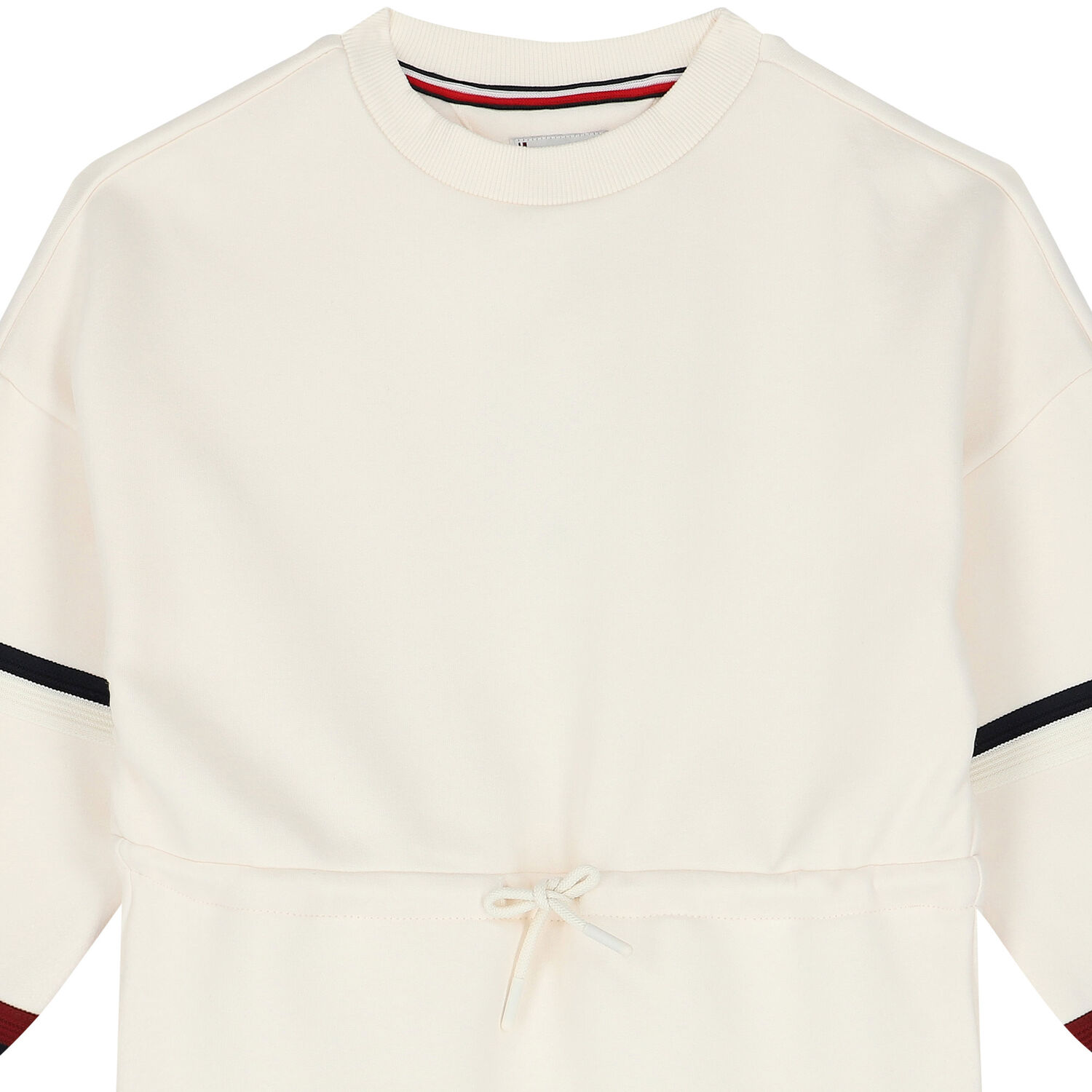 فستان سويت شيرت بالشعار باللون العاجي, 1, hi-res image number null