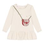 Baby Girls Ivory Bag Dress, 1, hi-res