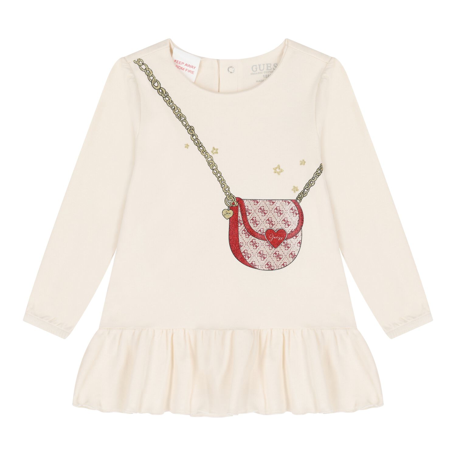 Baby Girls Ivory Bag Dress, 1, hi-res image number null