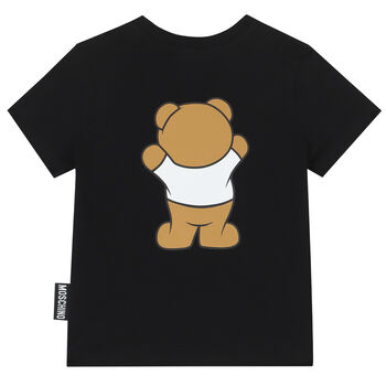 Black Teddy Bear Logo T-Shirt
