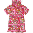 فستان هودي بشعار تيدي باللون الوردي, 1, hi-res