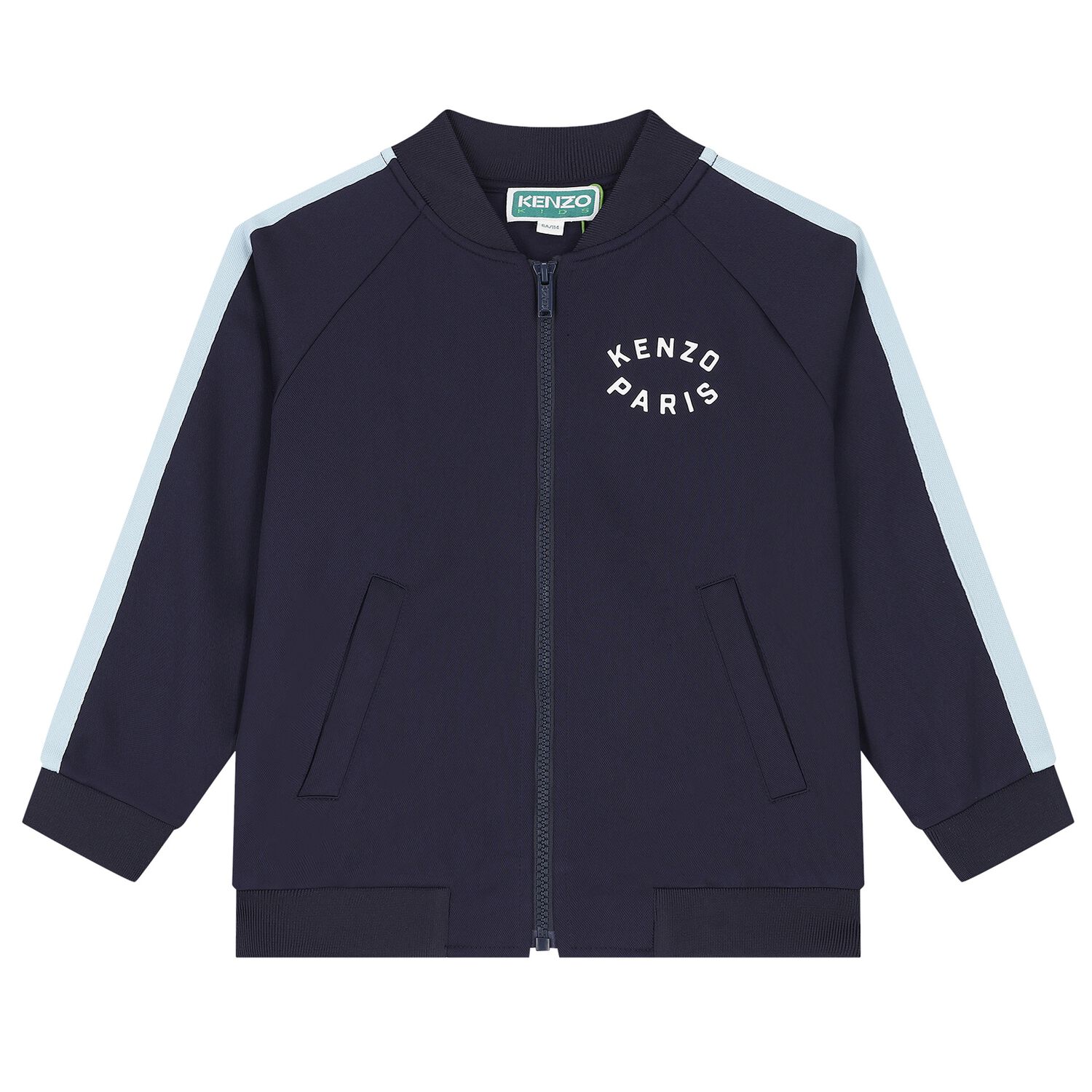 Navy Blue Tiger Logo Zip Up Top, 1, hi-res image number null