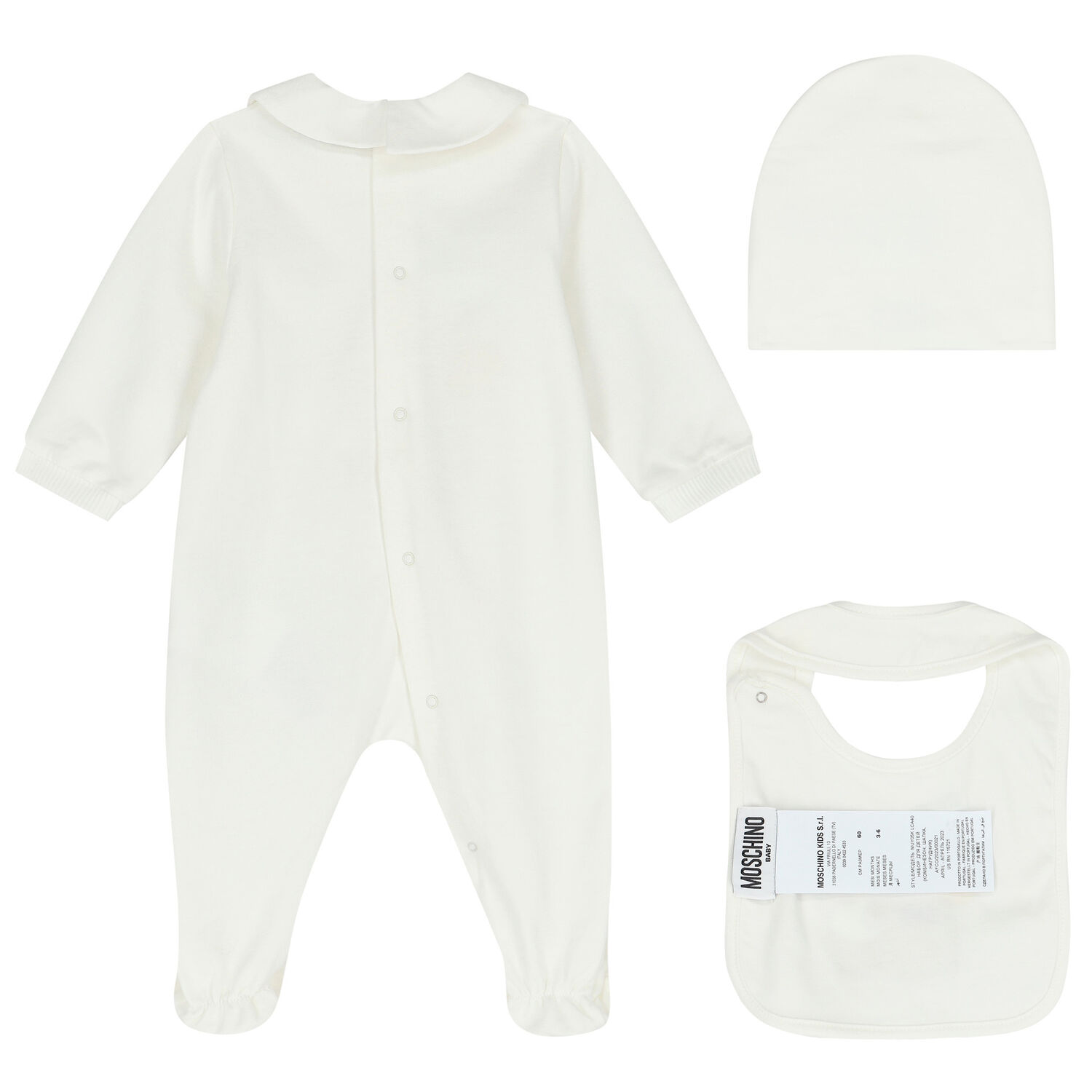Ivory Teddy Bear Logo Babygrow Gift Set, 1, hi-res image number null