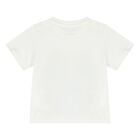 Younger Girls White Logo T-Shirt, 1, hi-res