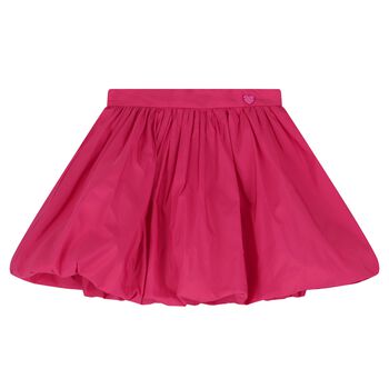 Girls Pink Flared Skirt