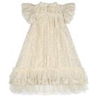 Girls Beige Lace Sequin Christina Dress, 1, hi-res