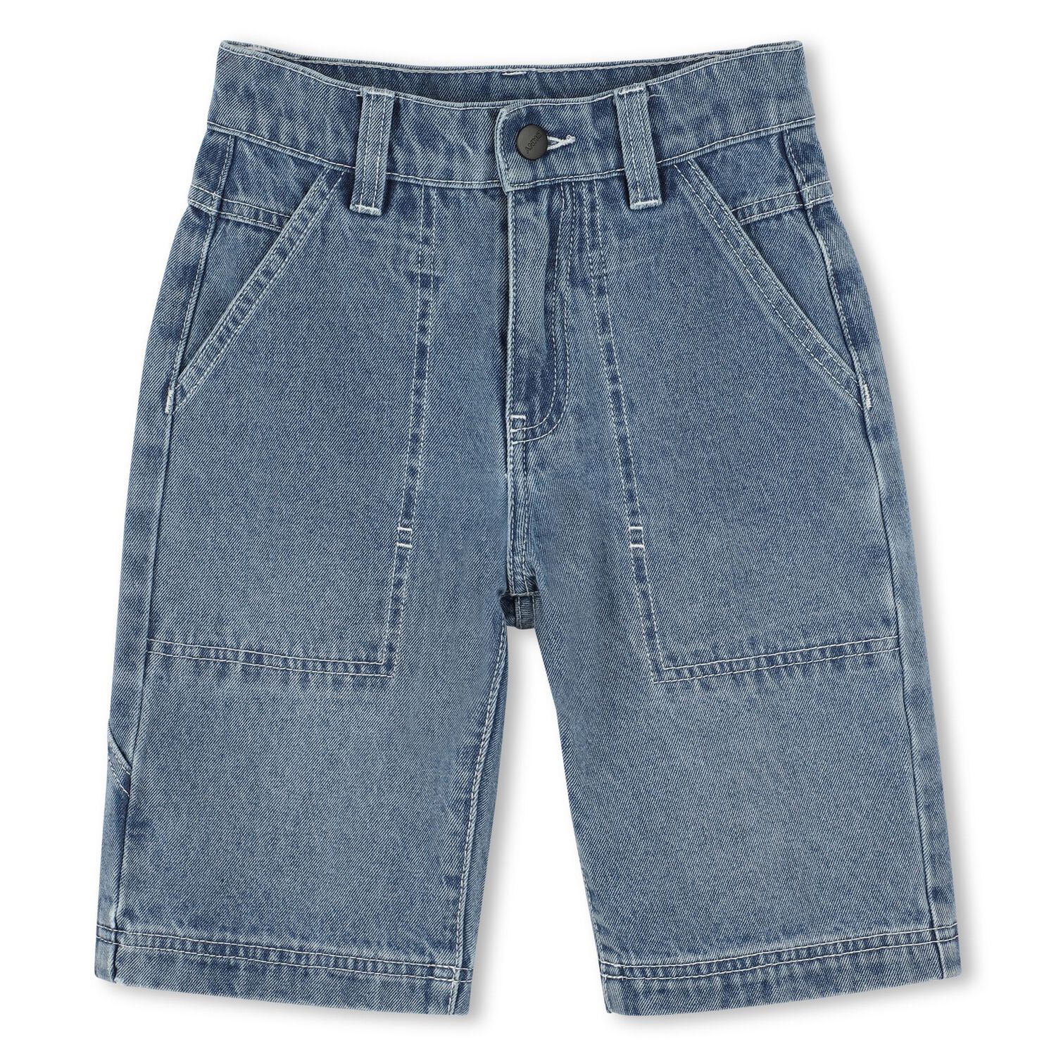 Boys Blue Logo Denim Shorts, 1, hi-res image number null