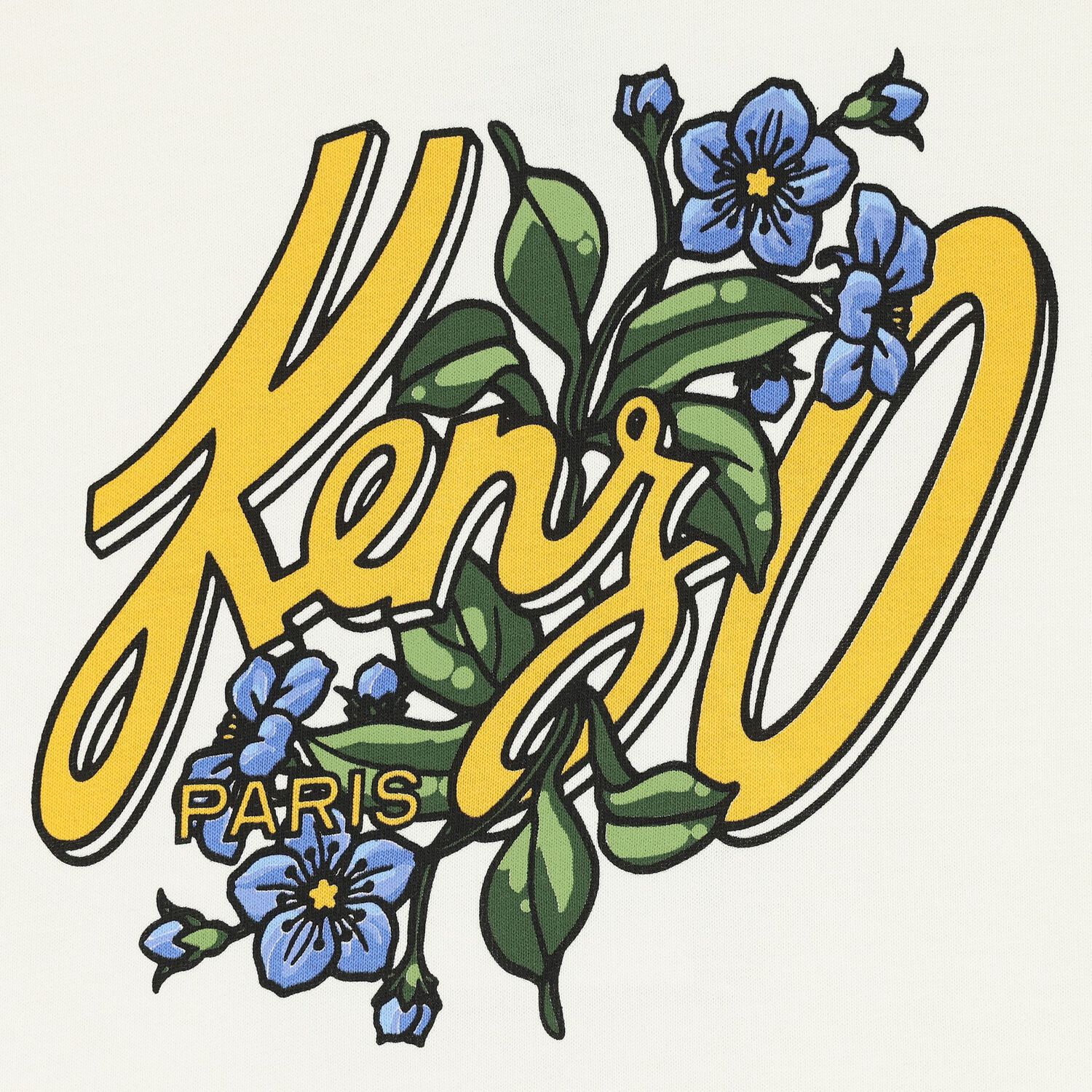 تيشيرت بنات بالشعار باللون العاجي, 1, hi-res