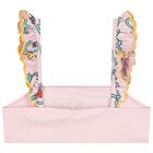 بيكيني بالشعار وطبعة الزهور باللون الوردي للبنات, 1, hi-res