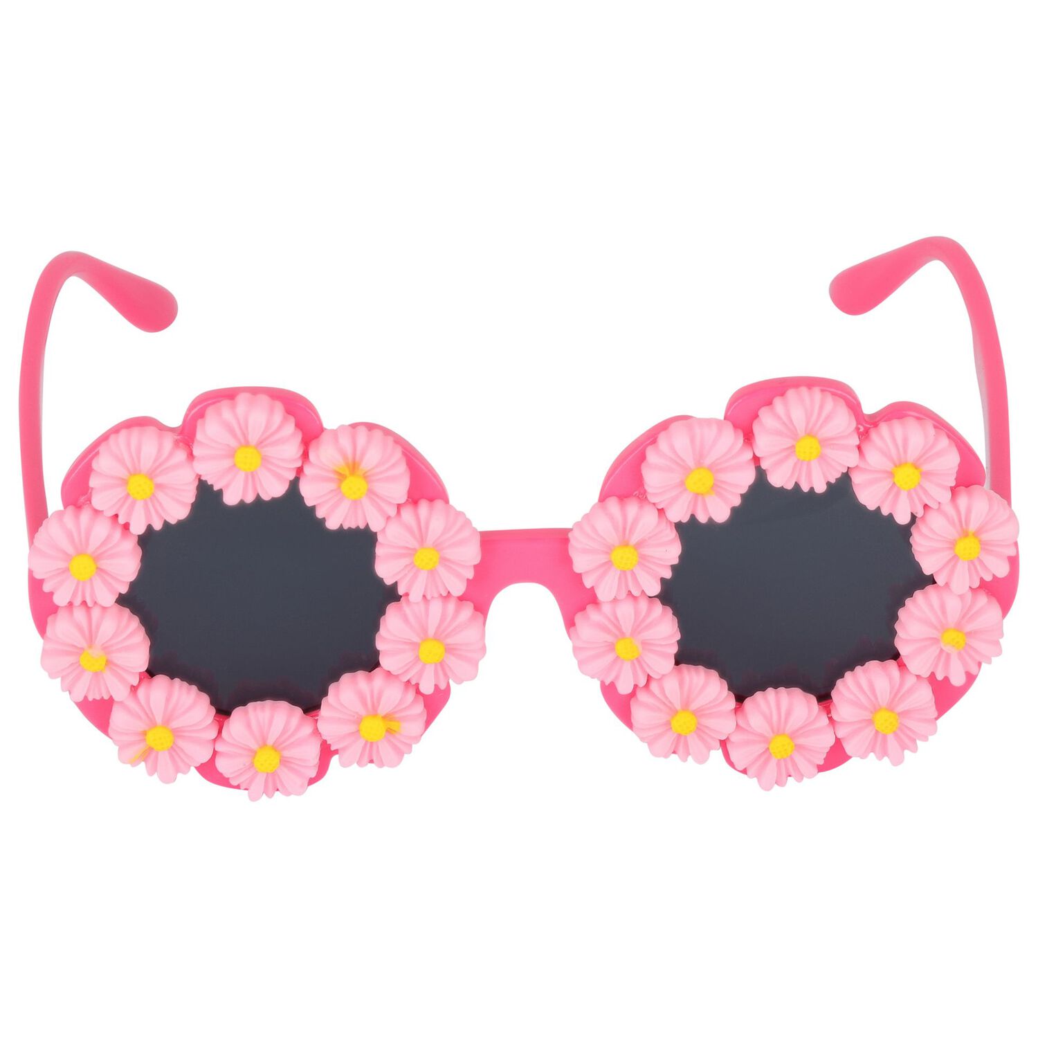 Girls Pink Floral Sunglasses, 1, hi-res