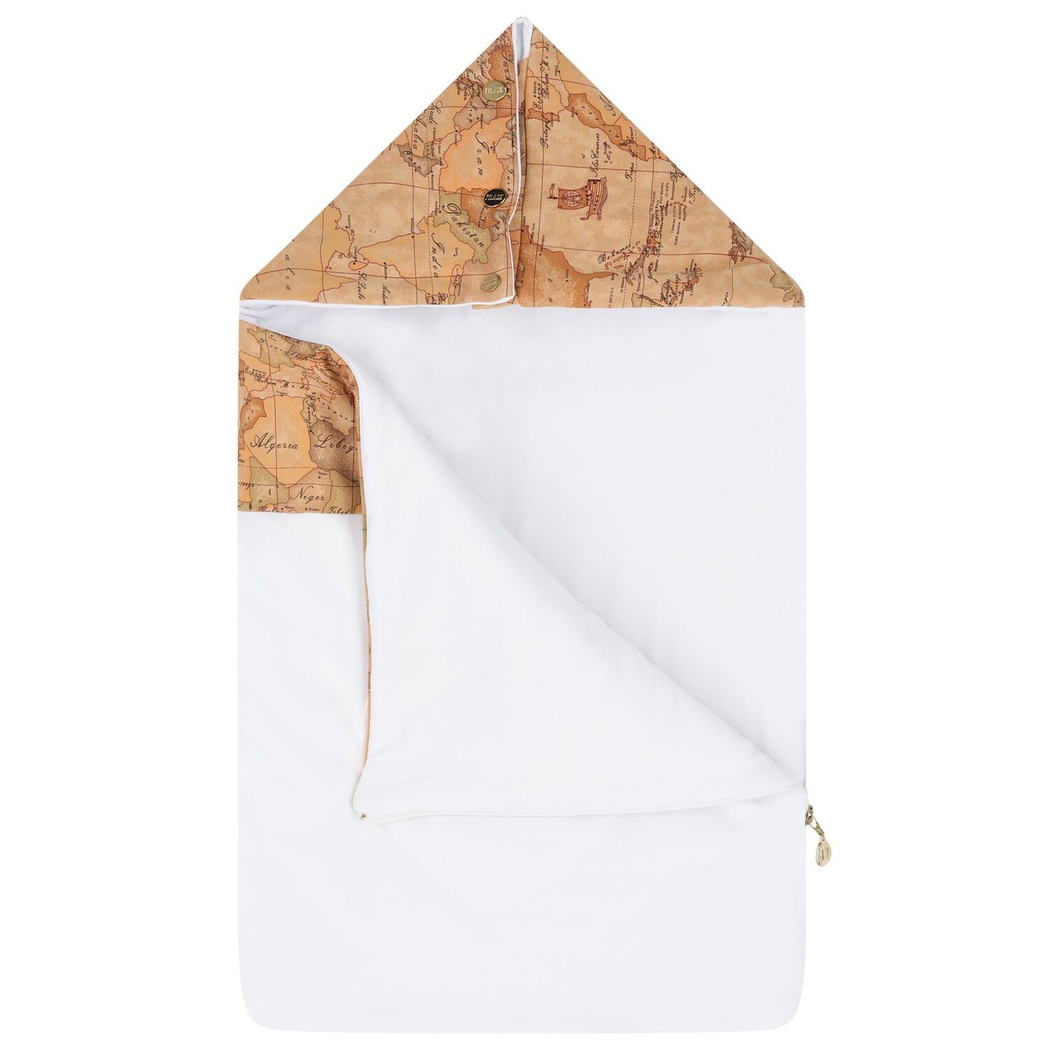 مدس بنات بطبعة خريطة باللون البيج و الأبيض, 1, hi-res