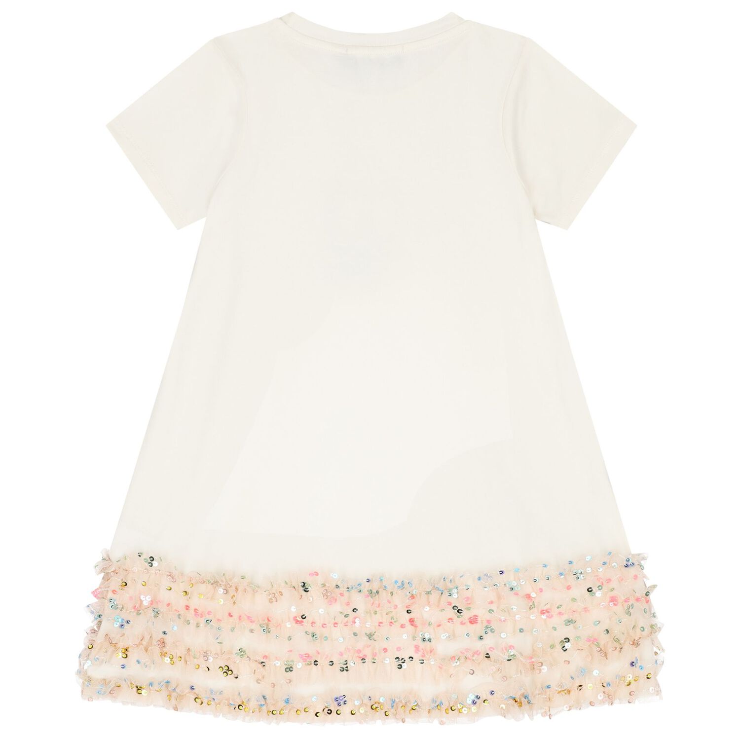 Girls Ivory Bag Sequin Dress, 1, hi-res image number null