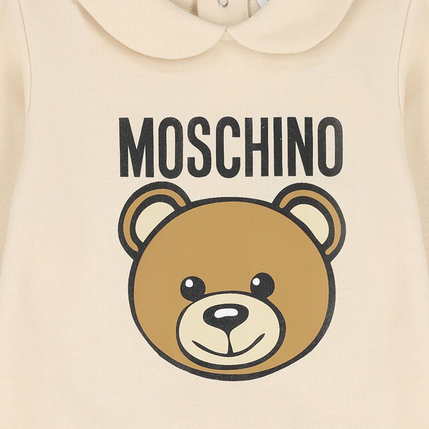 Beige Teddy Bear Logo Babygrow, 2, hi-res