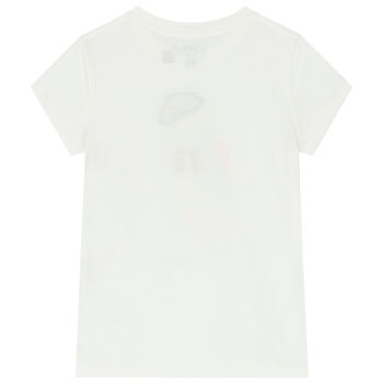 Girls White Polo Bear T-Shirt