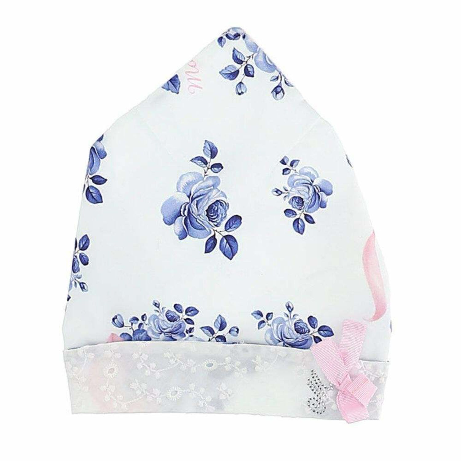 Baby Girls White Printed Bandanna, 1, hi-res image number null