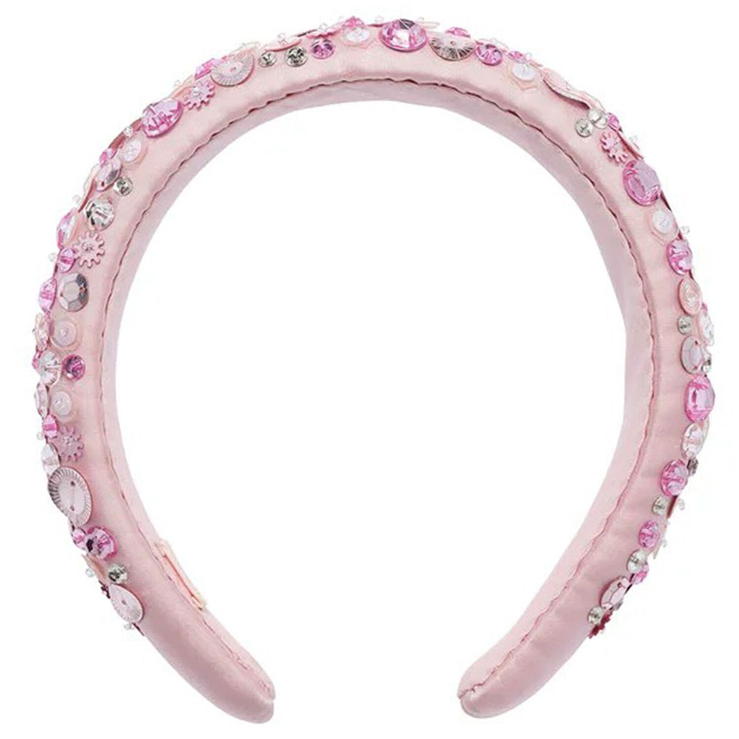 Girls Pink Embellished Headband, 1, hi-res