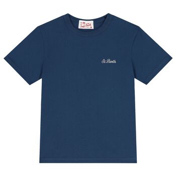 Boys Navy Blue Logo T-Shirt