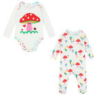 Baby Girls Ivory Mushroom Babygrow Set, 1, hi-res