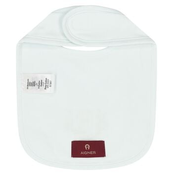 Baby Boys Blue & Gold Logo Bib