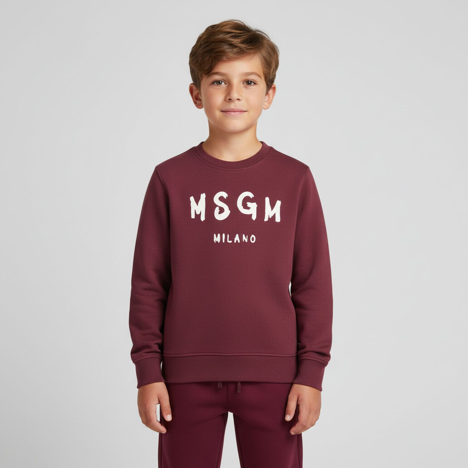 Burgundy Logo Sweatshirt, 3, hi-res