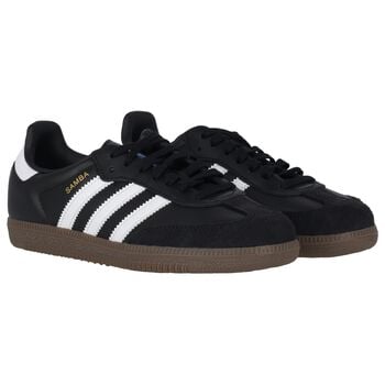 Black Logo Samba Trainers