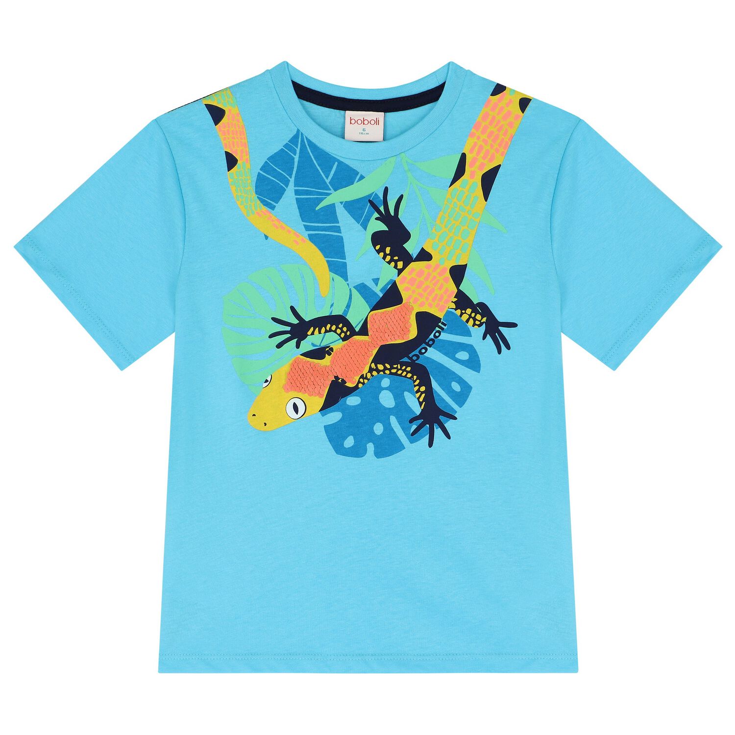 Boys Blue Lizard T-Shirt, 1, hi-res