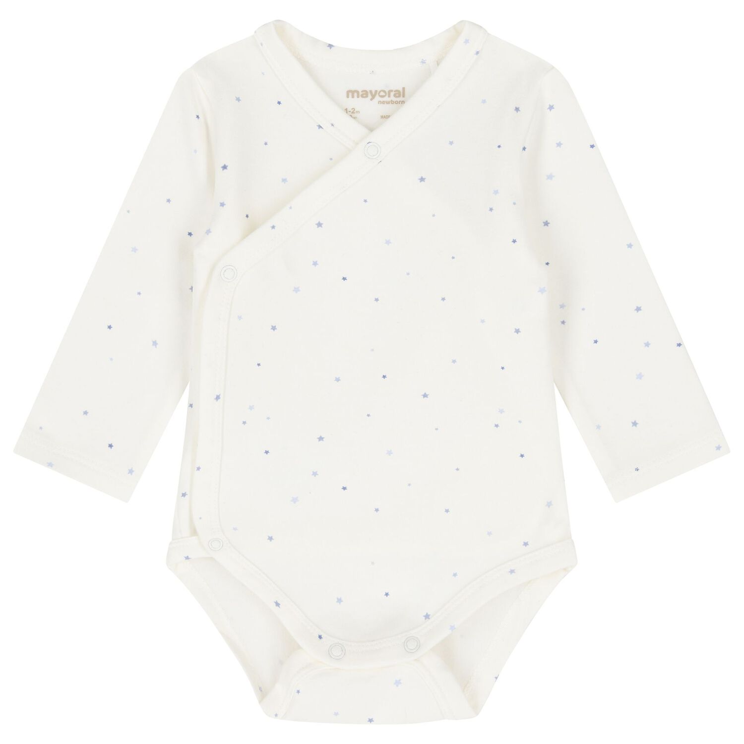 Baby Girls Ivory & Blue Balloon Bodysuits ( 2-Pack ), 3, hi-res