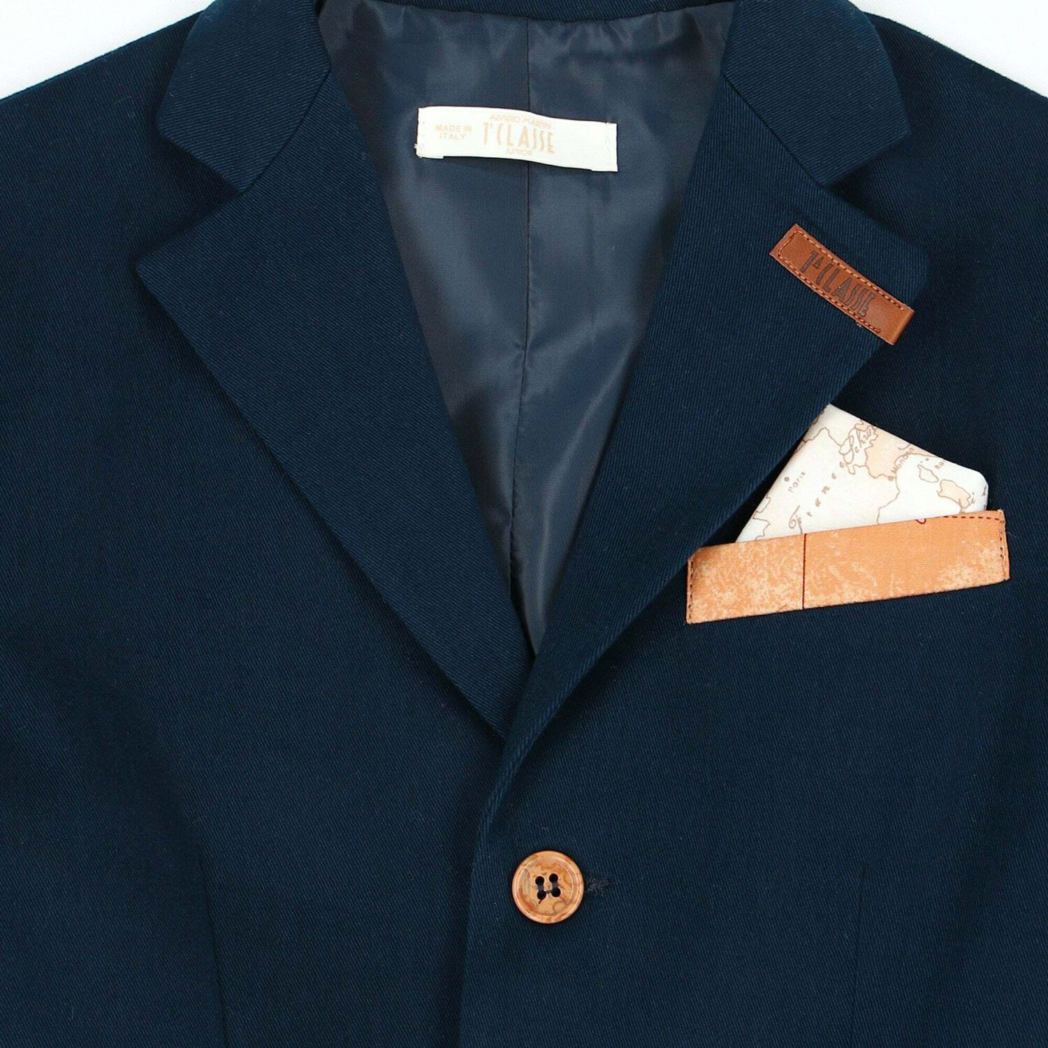 Boys Navy Blue Blazer, 1, hi-res