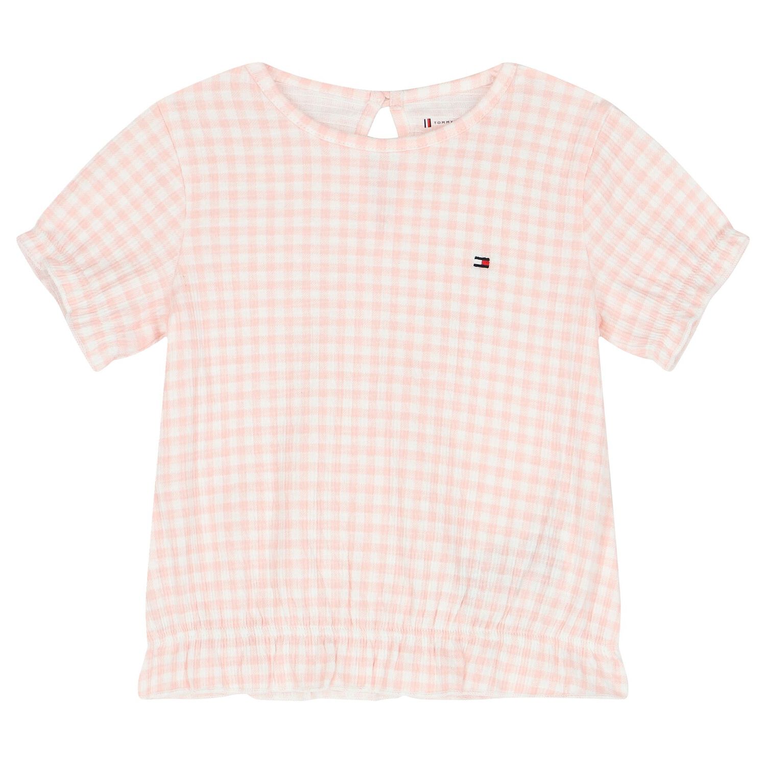 طقم شورت بنات قطنى بالشعار باللون الوردى, 1, hi-res