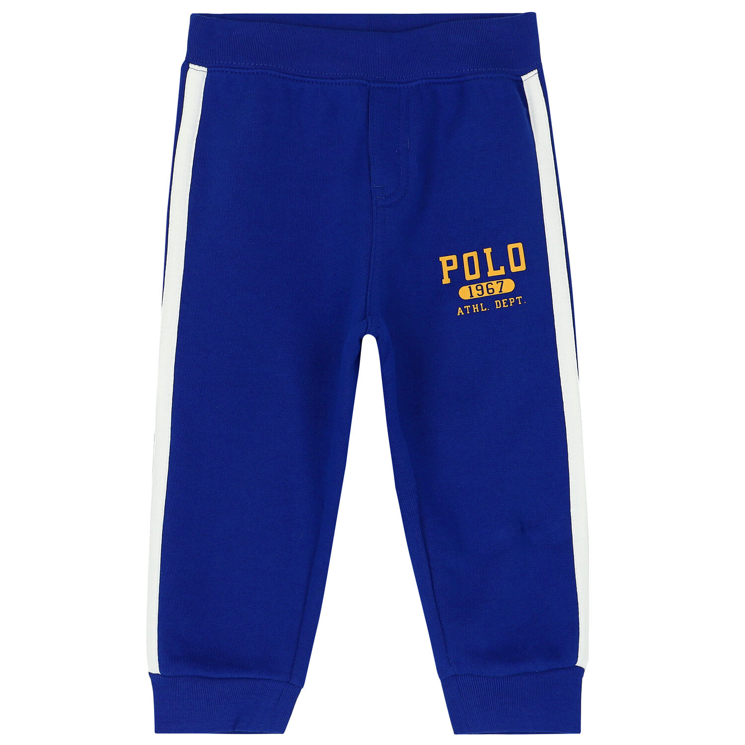 بدلة رياضية بالشعار باللون الأزرق والأبيض للأولاد (3 قطع), 1, hi-res