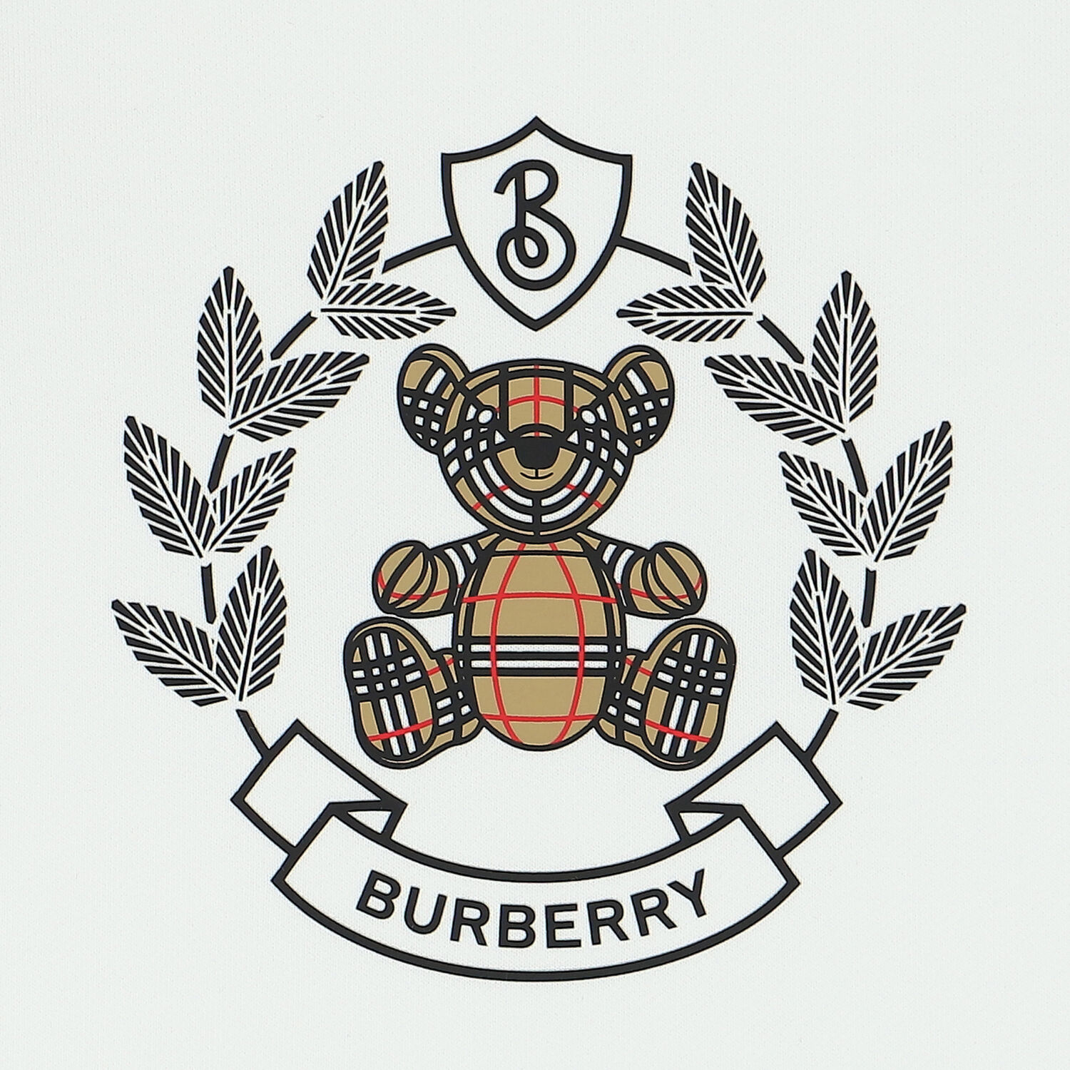 سويت شيرت بالشعار باللون الابيض, 1, hi-res image number null