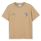 Boys Beige Logo T-Shirt, 1, hi-res