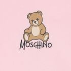 Girls Pink Teddy Bear Logo Dress, 2, hi-res