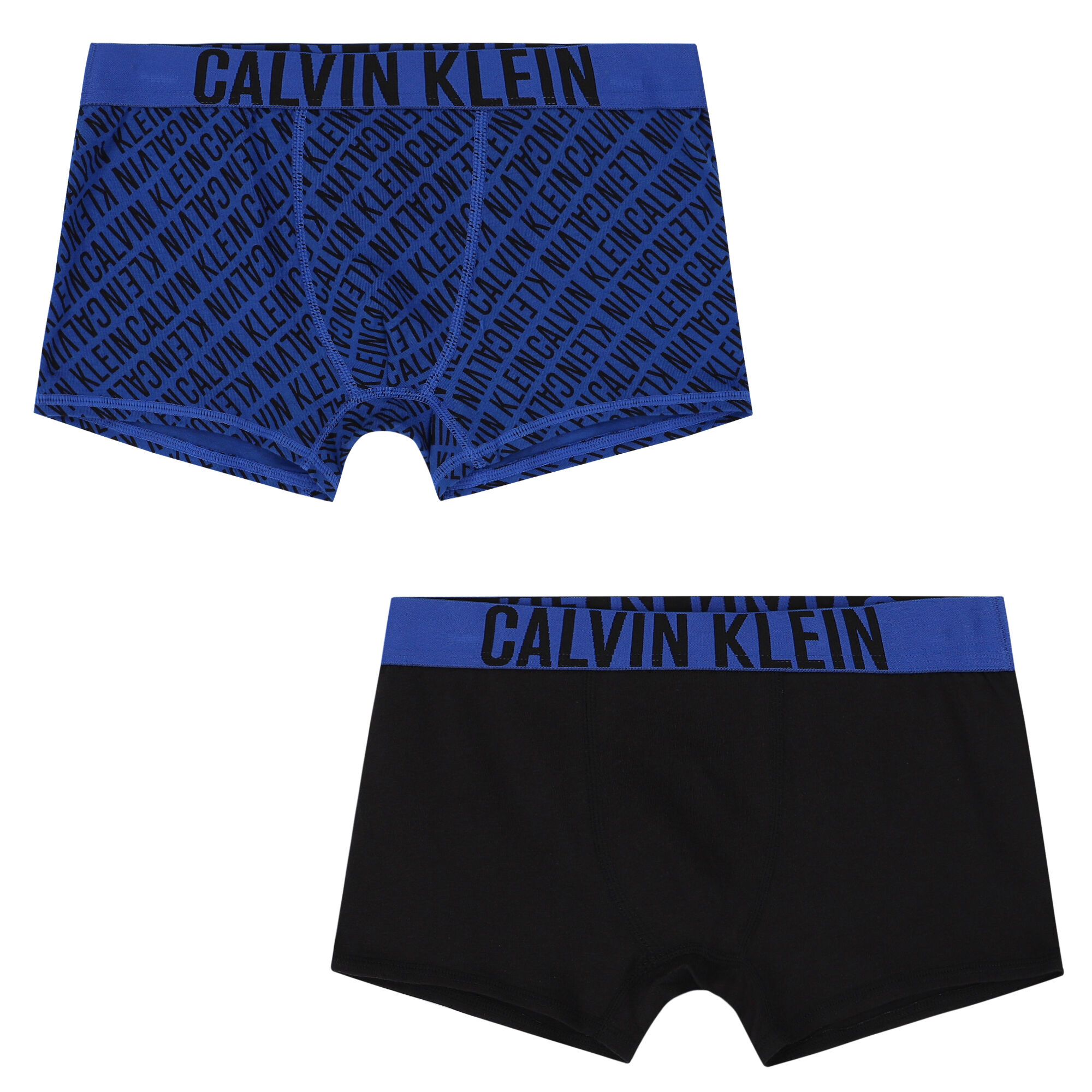Calvin Klein Boys Black Blue Logo Boxer Shorts 2 Pack Junior Couture UAE