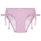 بكينى للبنات كروشيه بشكل متعرج باللون البنفسجى و الاسود والعاجى , 1, hi-res