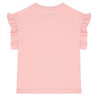 Girls Pink Teddy Logo T-Shirt, 2, hi-res