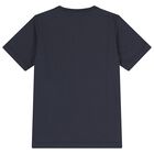 Boys Navy Blue Logo T-Shirt, 2, hi-res