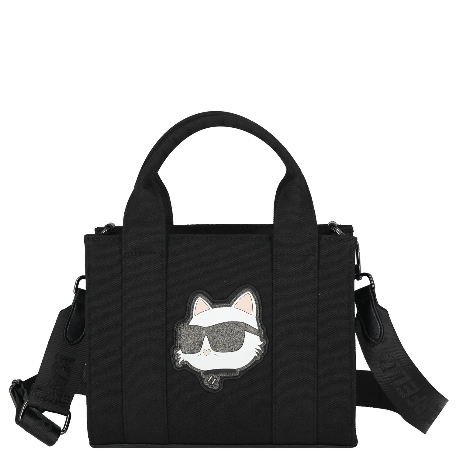 Girls Mini Me Black Choupette Handbag ( 18cm ), 1, hi-res