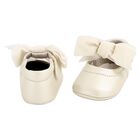 Baby Girls Ivory Bow Leather Pre Walker Shoes, 4, hi-res