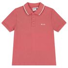 Boys Mini Me Red Logo Polo Shirt, 7, hi-res
