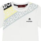 شورت أولاد بالشعار باللون الأبيض, 1, hi-res