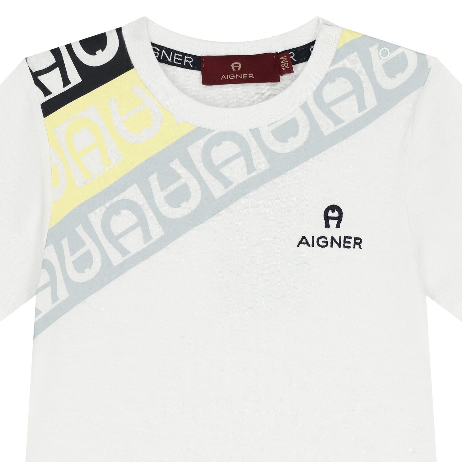 شورت أولاد بالشعار باللون الأبيض, 1, hi-res